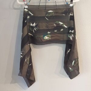 Leaf Fall Sheer Scarf Oblong